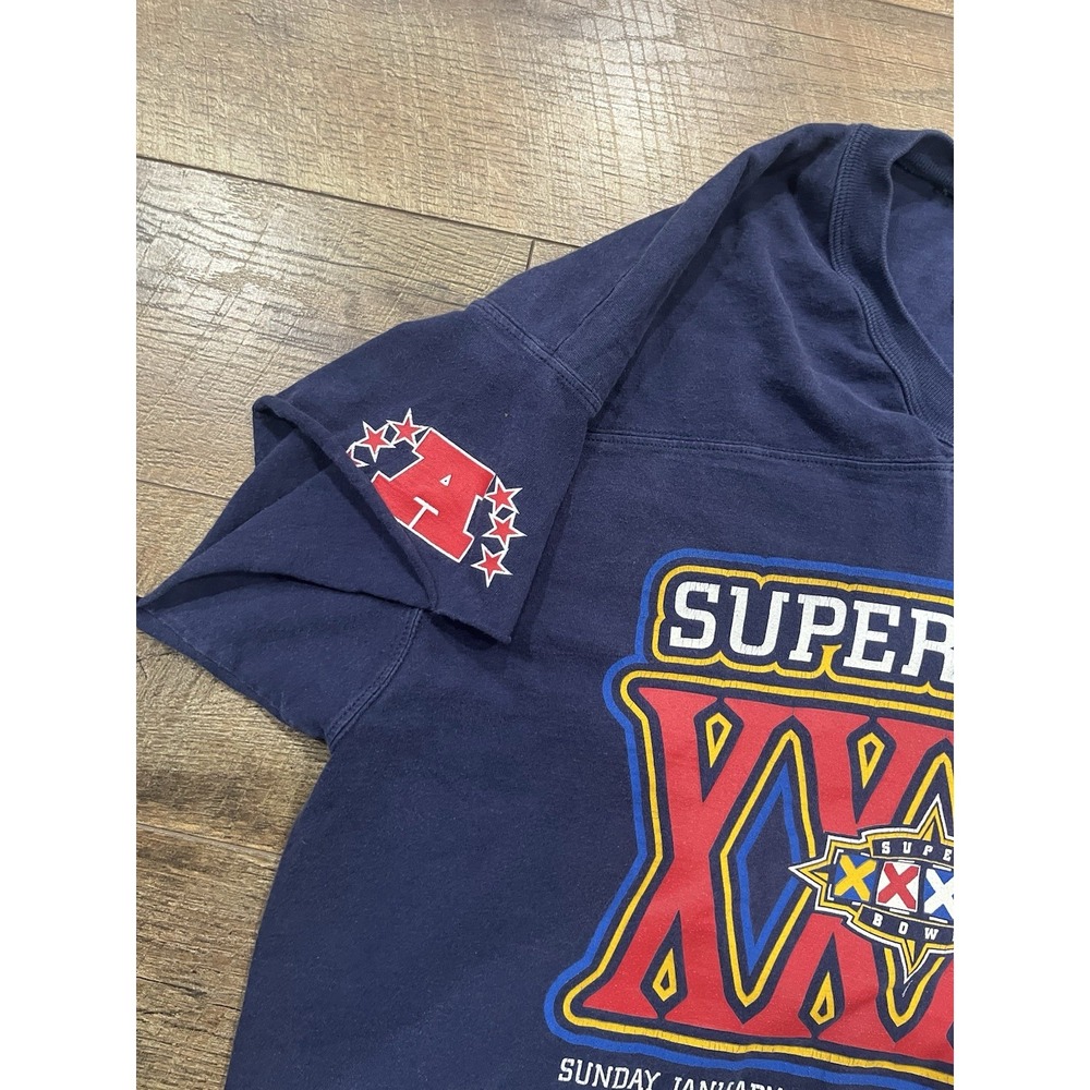 Vintage 1997 Denver Broncos Graphic Tee Super Bowl XXXII Shirt Navy‎ Blue XL 90s - Picture 6 of 6